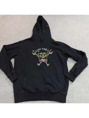 Teddy Fresh Sweater Small Black Embroidered Spongebob Double Sided 2020 Hodie